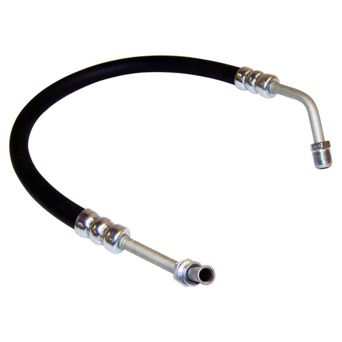Crown Automotive J5355891 Power Steering Pressure Hose for Select 1972-1979 SJ, J-Series Models - Black, Silver Metal, Rubber