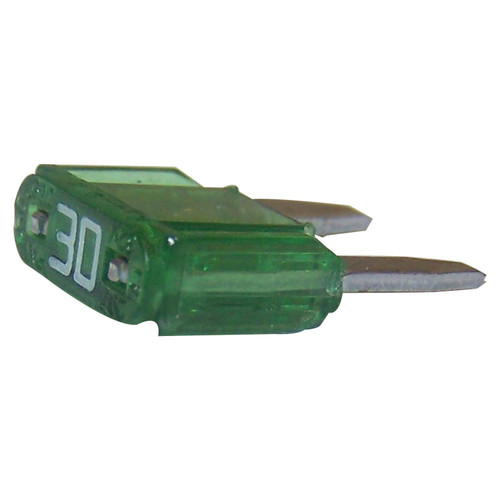 Crown Automotive 6101489 30 Amp Mini Fuse - Green Metal, Plastic, Sold Individually