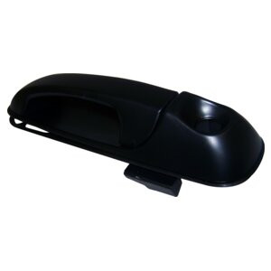 Crown Automotive QR38XBQAC Right Front Door Handle w/ Key Hole for 1999-2004 Jeep WJ, WG w/ Limited Package, Smooth Black Finish