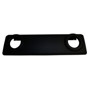 Crown Automotive 1ML27TZZAA Front Fascia Applique for 2007-2018 JK Wrangler w/ Plastic Fascia w/ Fog Lights - Plastic, Sold Individually