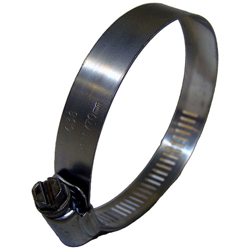 Crown Automotive J3203079 Hose Clamp for Universal Applications, Worm Gear Style, 1-13/16" - 2-3/4" - Silver Steel, Sold Individually