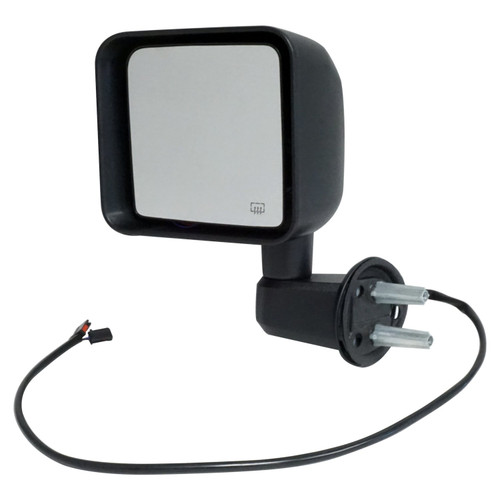 Crown Automotive 68249847AC Left Power, Heated, Textured Finish Mirror for 2015-2018 Jeep JK Wrangler; Black Textured Finish