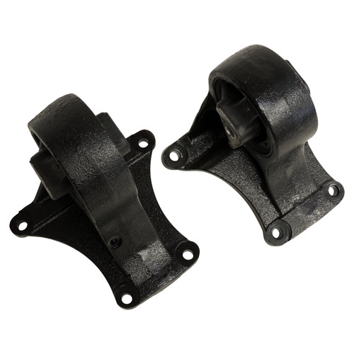 Crown Automotive 52059050K Engine Mount Set for 1999-2001 Jeep WJ Grand Cherokee w/ 3.1L Diesel Engine - Black Rubber, Steel