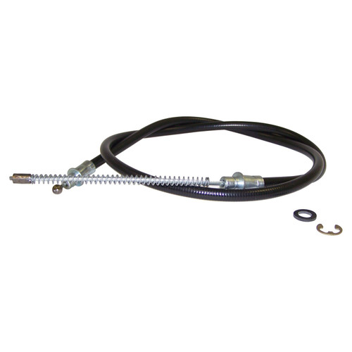 Crown Automotive 52000865 Left or Right Rear Parking Brake Cable for 1986 Jeep MJ Comanche - Black Plastic, Rubber, Steel