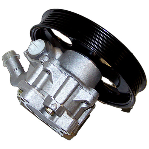 Crown Automotive 52059899AE Power Steering Pump for 2007-2011 Jeep JK Wrangler, Includes Pulley - Black, Silver Metal, Sold Individually