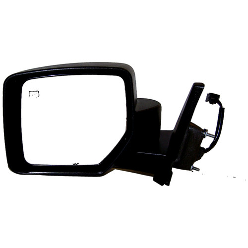 Crown Automotive 5155463AG Left Power, Heated, Manual Folding Mirror for 2007-2015 Jeep MK Patriot; Black Textured Finish