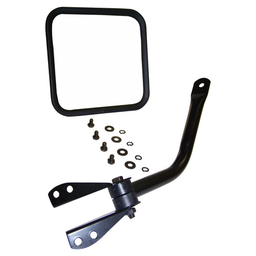 Crown Automotive 5455301K Left Black Arm & Mirror Kit for 1955-1983 CJ-5, 1955-1975 CJ-6, 1976-1986 CJ-7, 1981-1986 CJ-8, & 1987-1995 YJ