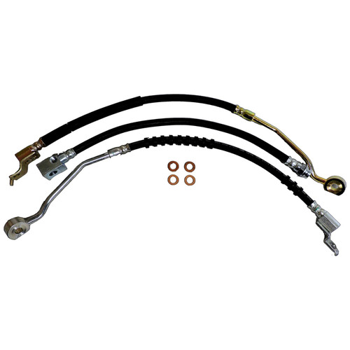 Crown Automotive BHK6 Brake Hose Kit for 2/14/1994-1995 Jeep YJ Wrangler, Includes Left & Right Front & Rear Hoses and Washers