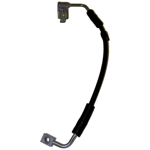 Crown Automotive 52060045AE Left Front Brake Hose for 2007-2010 Jeep JK Wrangler - Black, Silver Metal, Rubber, Sold Individually