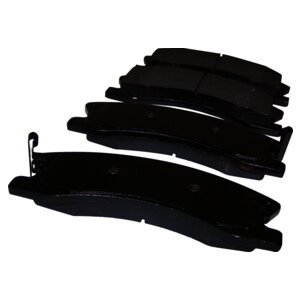 Crown Automotive 5093183AD Front Brake Pad Set for 1999-2004 Jeep WJ, WG Grand Cherokee w/ Akebono Calipers - Gray Semi-Metallic