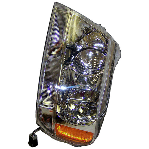 Crown Automotive 55155553AD Left Headlight Assembly w/o Headlamp Leveling Device for 1999-2004 Jeep WJ Grand Cherokee w/ Limited Package