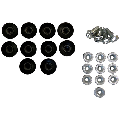 Crown Automotive 5AGRRKIT Rear Fender Flare Hardware Kit for 1984-1994 Jeep XJ Cherokee, Includes 10 push-on nuts, 10 nuts, and 4 screws