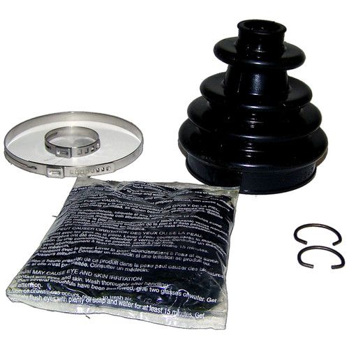 Crown Automotive 4762496 Left or Right Front Outer CV Shaft Boot Kit for 1995-1999 PL Neon - Black, Silver Grease, Rubber, Steel