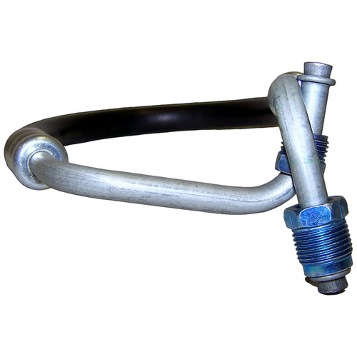 Crown Automotive 52003079 Power Steering Pressure Hose for 1980-1991 Jeep SJ, J-Series w/ 5.9L Engine - Black, Silver Metal, Rubber