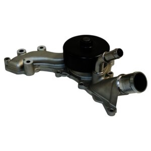 Crown Automotive 5184498AI Water Pump for 2011-2022+ Jeep WK Grand Cherokee w/ 3.6L & 3.0L Gas Engines - Black, Unpainted Aluminum, Steel