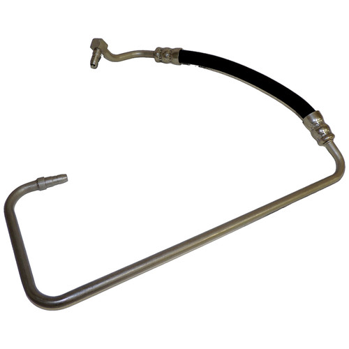 Crown Automotive 52089501AA Power Steering Pressure Hose for 2002-2004 WG Grand Cherokee w/ 2.7L Diesel Engine - Black, Silver Rubber, Steel