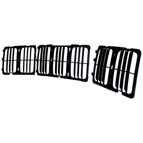 Crown Automotive 68143073AC Front Upper Grille for 2014-2016 Jeep WK Grand Cherokee w/ Louvered Grille, Includes 3 Grille Sections