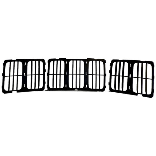 Crown Automotive 68143073AC Front Upper Grille for 2014-2016 Jeep WK Grand Cherokee w/ Louvered Grille, Includes 3 Grille Sections