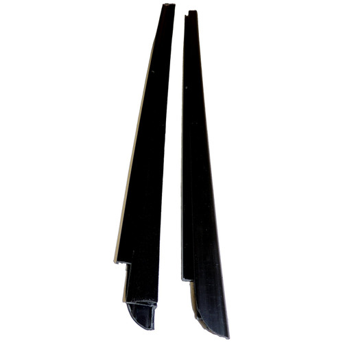 Crown Automotive 55395268K Front Outer Door Glass Weatherstrip Set for 07-18 JK Wrangler w/ Full Steel Doors - Black Rubber