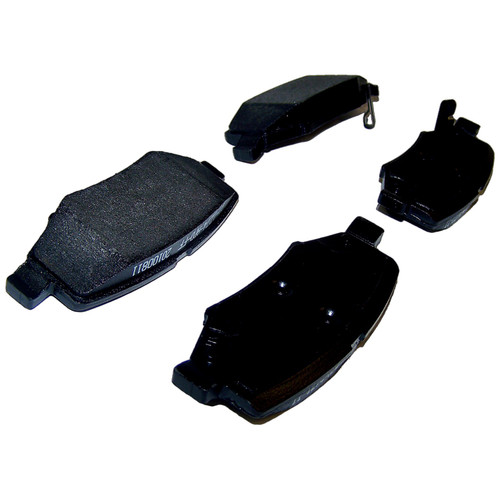 Crown Automotive 68003776AA Rear Brake Pad Set for Jeep 2007-2018 JK Wrangler and 2008-2012 KK Liberty - Gray Semi-Metallic