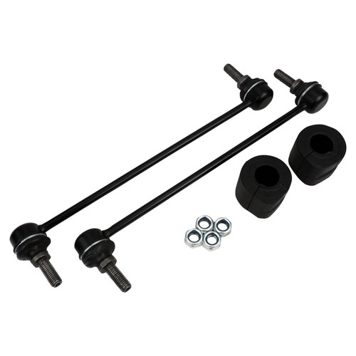 Crown Automotive 4684890K Front Sway Bar Link Kit for 1996-2000 NS Minivan, Includes 2 Links & 2 Bushings - Black Rubber, Steel