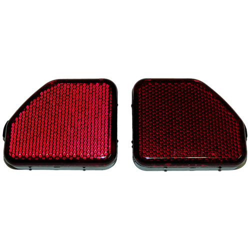 Crown Automotive 68281936K Rear Fascia Reflector Set for 2018+ Jeep JL Wrangler, Red Plastic - Red Plastic