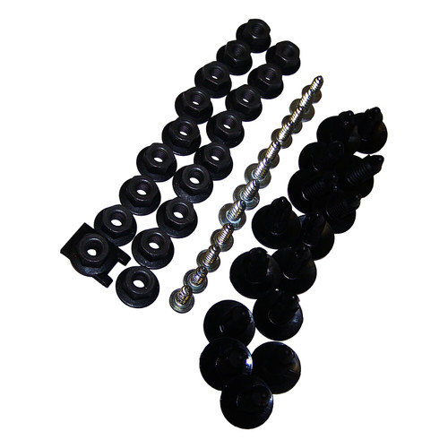 Crown Automotive 5AGFRKIT Front Fender Flare Hardware Kit for 1984-1994 Jeep XJ Cherokee and MJ Comanche, Includes 2 U-Clip Nuts, 14