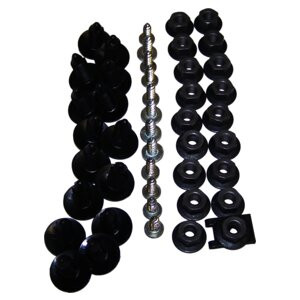 Crown Automotive 5AGFRKIT Front Fender Flare Hardware Kit for 1984-1994 Jeep XJ Cherokee and MJ Comanche, Includes 2 U-Clip Nuts, 14
