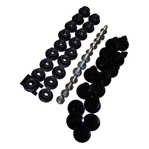 Crown Automotive 5AGFRKIT Front Fender Flare Hardware Kit for 1984-1994 Jeep XJ Cherokee and MJ Comanche, Includes 2 U-Clip Nuts, 14