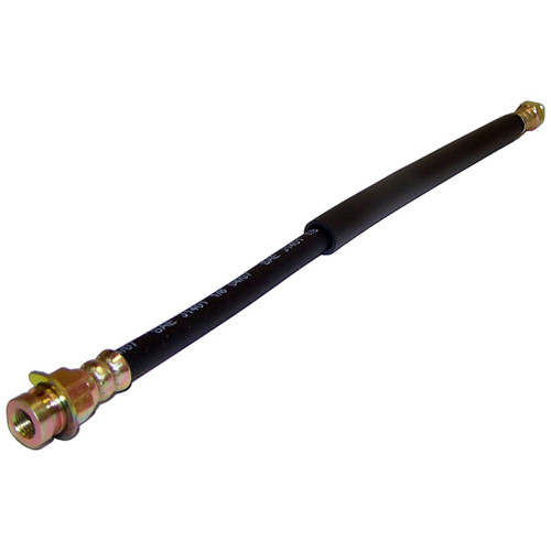Crown Automotive J5352825 Front Brake Hose for 1974-75 CJ-5, CJ-6 w/ 11" Brakes, 17" Long - Black, Zinc Metal, Rubber, Sold Individually