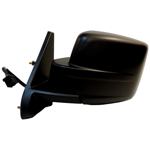 Crown Automotive 5155459AK Left Power, Heated, Manual Folding Mirror for 2011-2015 Jeep MK Patriot; Black Textured Finish