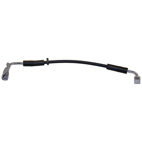 Crown Automotive 52060044AE Right Front Brake Hose for 2007-2010 Jeep JK Wrangler - Black, Silver Metal, Rubber, Sold Individually