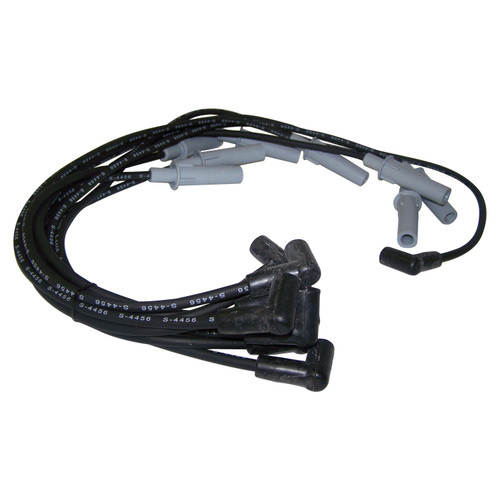 Crown Automotive 4728190 Ignition Wire Set for 1993-1998 ZJ, ZG Grand Cherokee w/ 5.2L or 5.9L Engines - Black, Silver Metal, Rubber