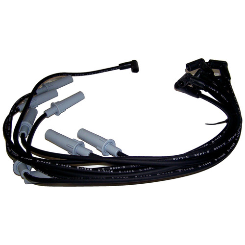 Crown Automotive 4728190 Ignition Wire Set for 1993-1998 ZJ, ZG Grand Cherokee w/ 5.2L or 5.9L Engines - Black, Silver Metal, Rubber