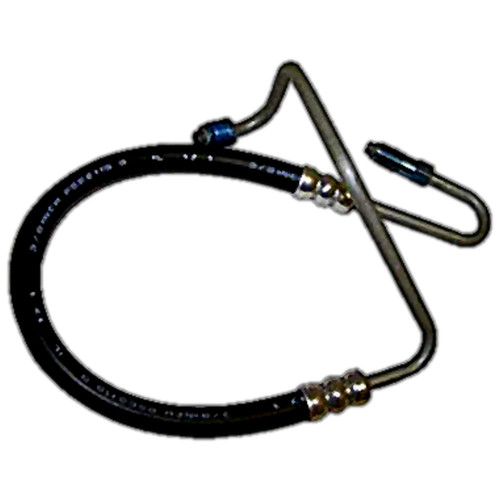 Crown Automotive 52037644 Power Steering Pressure Hose for 1991-1995 Jeep YJ Wrangler w/ 4.0L Engine - Black, Silver Metal, Rubber