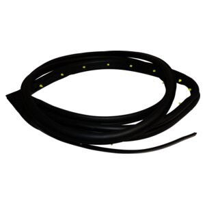 Crown Automotive 55399215AF Left Rear Door Weatherstrip for 2011-2022 Jeep WK Grand Cherokee - Black Rubber, Sold Individually
