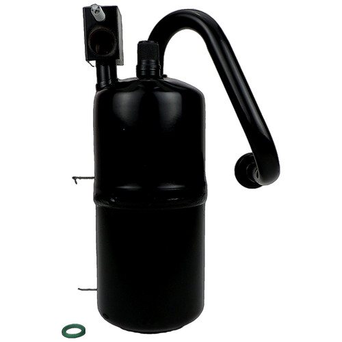 Crown Automotive 55036630AE A/C Receiver Drier for 1997-2000 Jeep XJ Cherokee LHD w/ 2.5L, 4.0L Engines - Black Aluminum