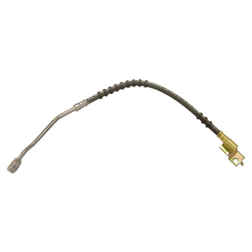 Crown Automotive 52006473 Left Front Brake Hose for 1990-1995 Jeep YJ Wrangler w/o ABS - Black, Zinc Metal, Rubber, Sold Individually