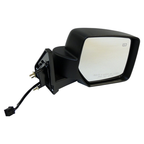 Crown Automotive 5155458AK Right Power, Heated, Manual Folding Mirror for 11-15 Jeep MK Patriot; Black Textured Finish, Sold Individually