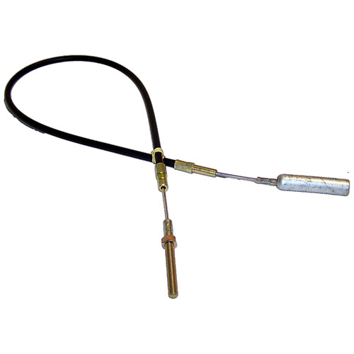 Crown Automotive J0640353 Parking Brake Cable for 1945-1949 Jeep CJ-2A, 42.25" Long - Black, Unpainted Plastic, Rubber, Steel