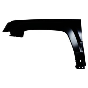 Crown Automotive 68079925AA Left Fender for 2011-2017 Jeep MK Patriot w/o Side Repeater Lens - Black Steel, Sold Individually