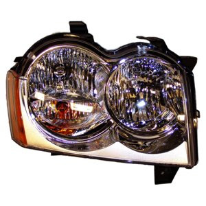 Crown Automotive 55156350AF Right Headlight Assembly for 2005-2007 Jeep WK Grand Cherokee, Includes Bulbs, Sockets, & Wiring Harness