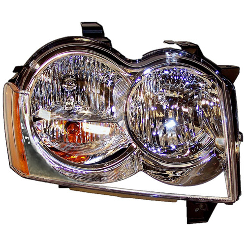 Crown Automotive 55156350AF Right Headlight Assembly for 2005-2007 Jeep WK Grand Cherokee, Includes Bulbs, Sockets, & Wiring Harness