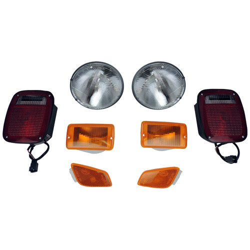 Crown Automotive LK8 Driving Light Kit Front & Rear Left & Right - Fits 2004-2006 Jeep TJ Wrangler