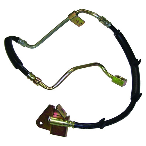 Crown Automotive 52128092AB Right Front Brake Hose for 99-03 WJ, WG Jeep Grand Cherokee - Black, Zinc Metal, Rubber, Sold Individually