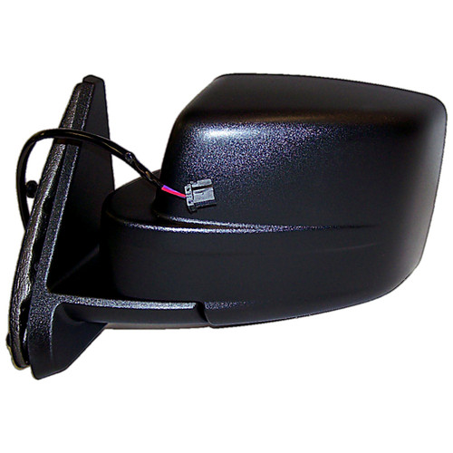 Crown Automotive 5155459AF Left Power, Manual Folding Mirror for 2007-2010 Jeep MK Patriot; Black Textured Finish, Sold Individually