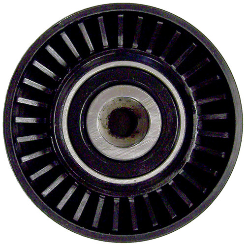Crown Automotive 5080422AA Drive Belt Idler Pulley for 2002-2004 WG Jeep Grand Cherokee w/ 2.7L Turbo Diesel, Smooth - Black Metal, Plastic
