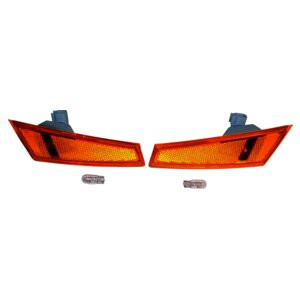 Crown Automotive 57010213K Front Side Marker Light Set for 2008-2012 Jeep KK Liberty, Includes Bulbs & Connectors - Amber Plastic