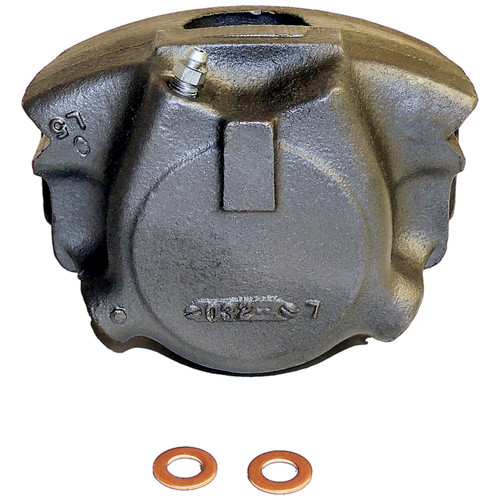 Crown Automotive J3229983 Right Front Caliper for 1976-1978 Jeep CJ-5, CJ-7 w/ 6-Bolt Caliper Brackets - Gray Cast Iron, Rubber