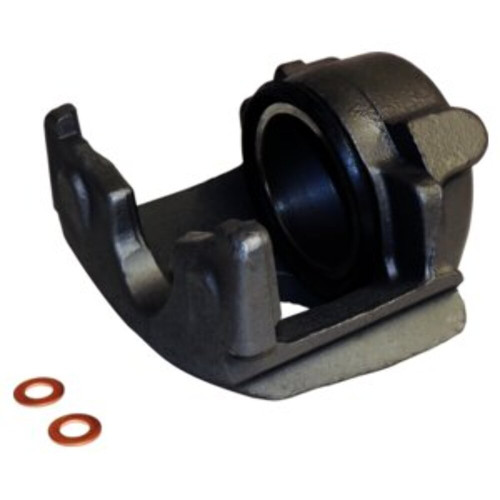 Crown Automotive J3229983 Right Front Caliper for 1976-1978 Jeep CJ-5, CJ-7 w/ 6-Bolt Caliper Brackets - Gray Cast Iron, Rubber